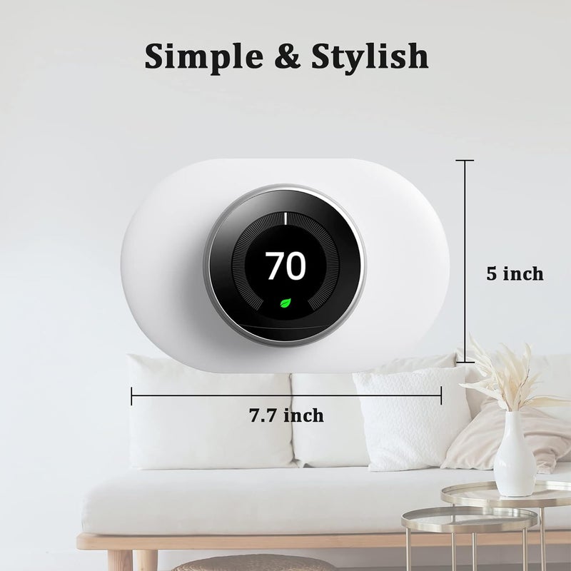 HOGEE Wall Plate for Google Nest Thermostat 1st/2nd/3rd, Nest Thermostat Trim Kit for Walls to Cover Defects (Not Compatible with 2020 Nest Thermostat) - Image 4